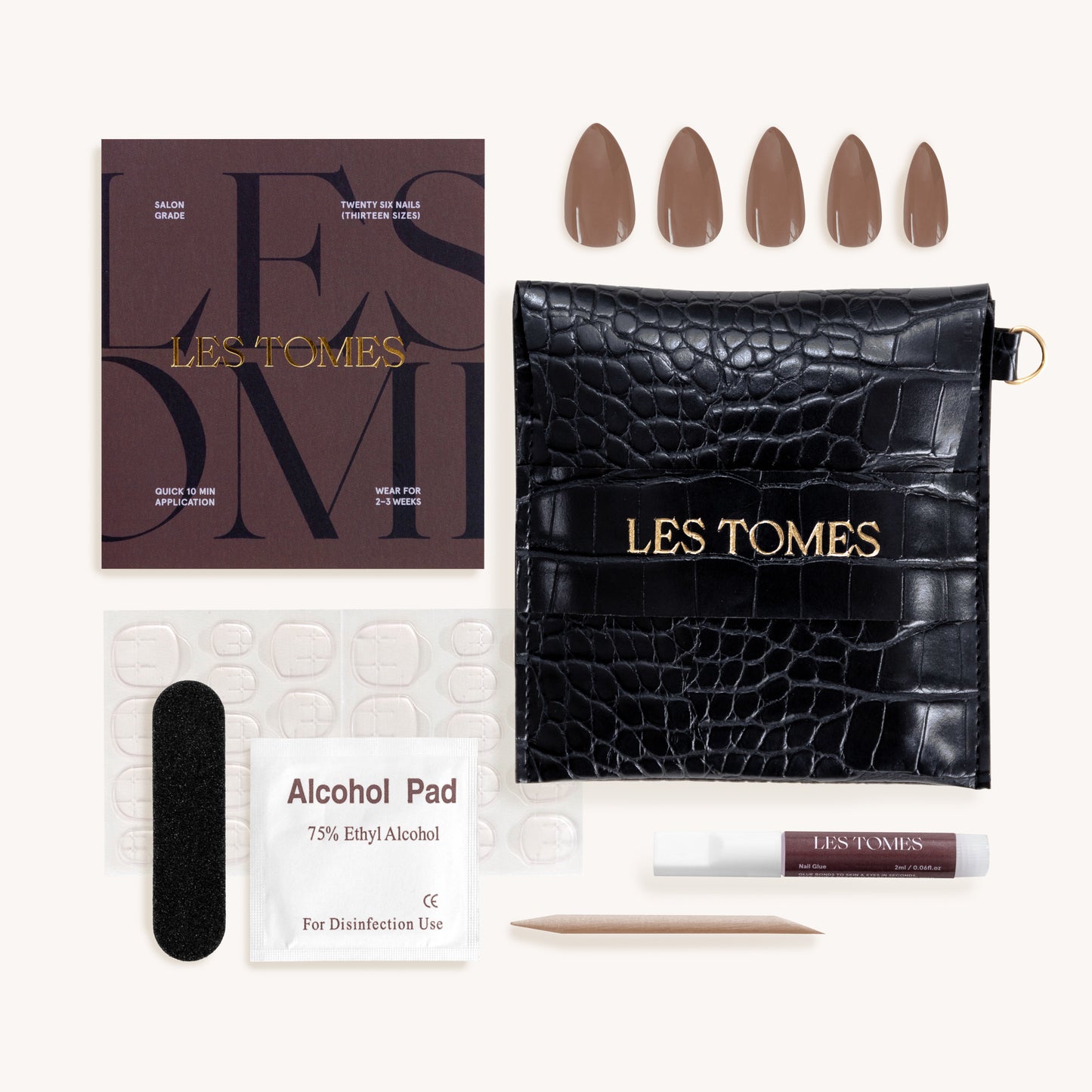 Press on Nails - Iced Latte Press on Nails image 3