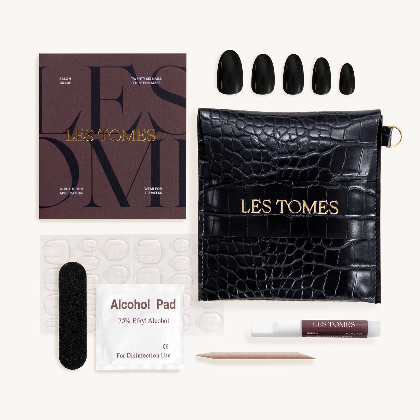 Press on Nails - Noir Rose image 3