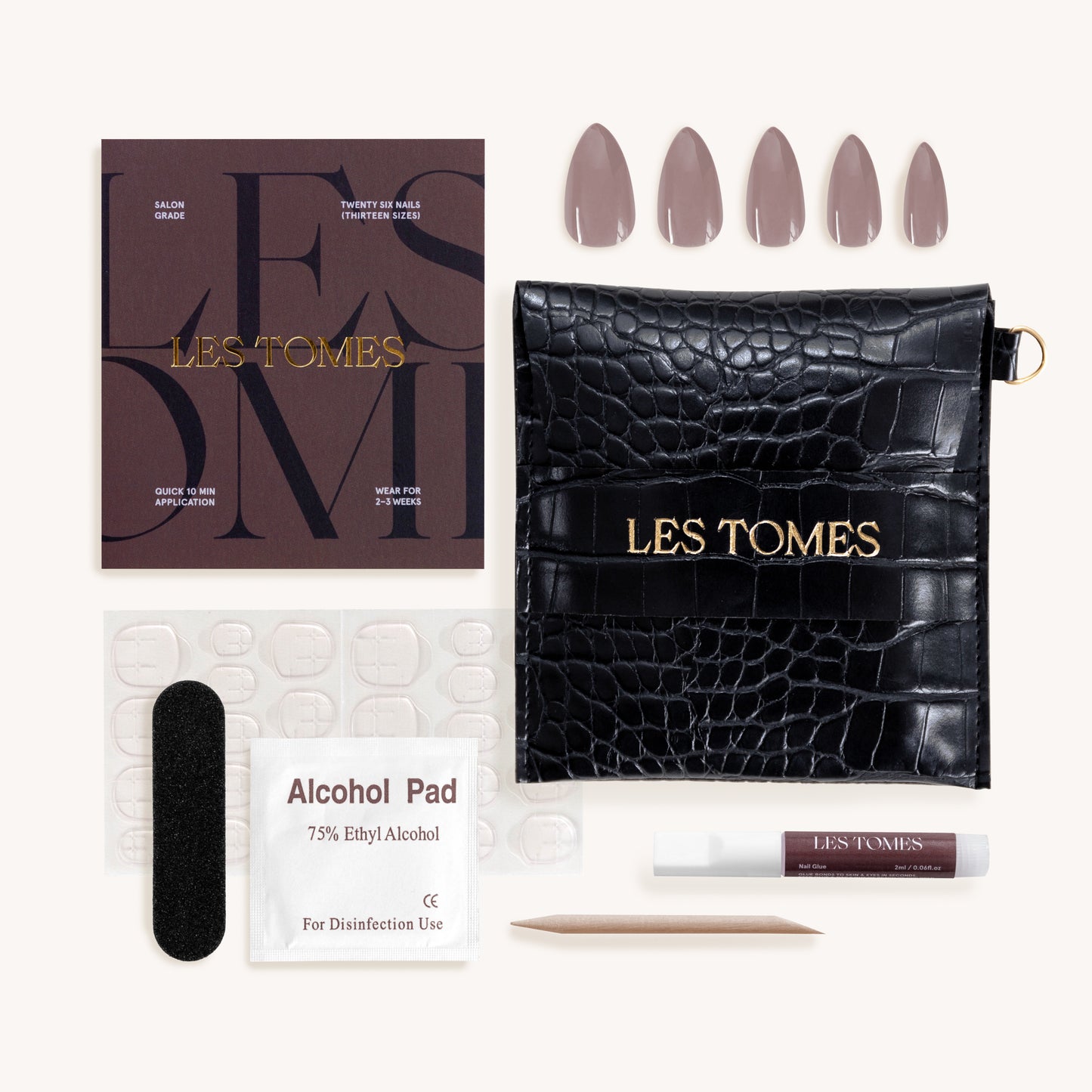 Press on Nails - Grey Amethyst image 3