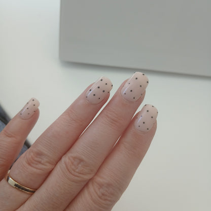 Ballet Blush | Blush Pink Polka Dot Press-On Nails