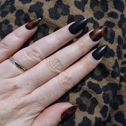 Tortoise Noir | Tortoiseshell & Black Press-On Nails